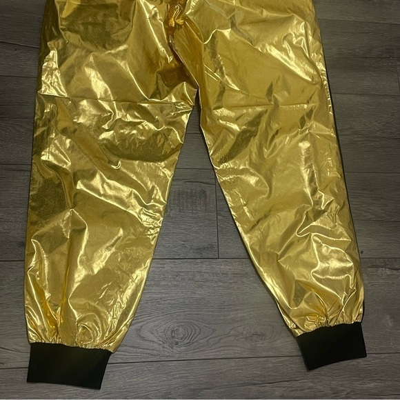 RALPH LAUREN Women's Gold Metallic Taffeta Jogger Track Pants Size 12 NWT $225 - Picture 8 of 11